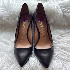 Calvin Klein Black Heels Classic Pointed-Toe Pumps